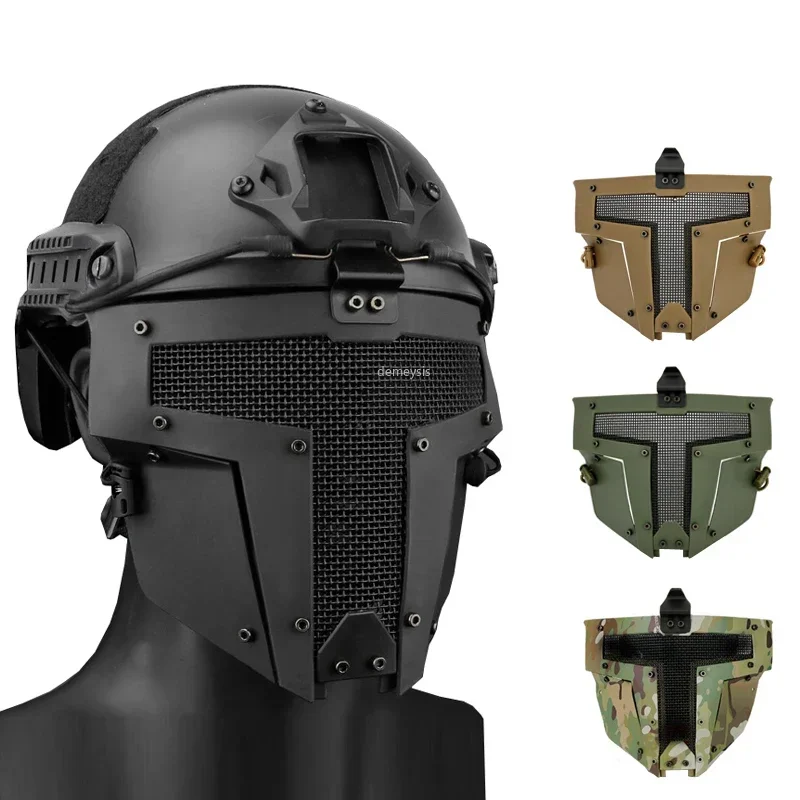 Camo Face Paint - Full Face Mask Breathable Steel Mesh