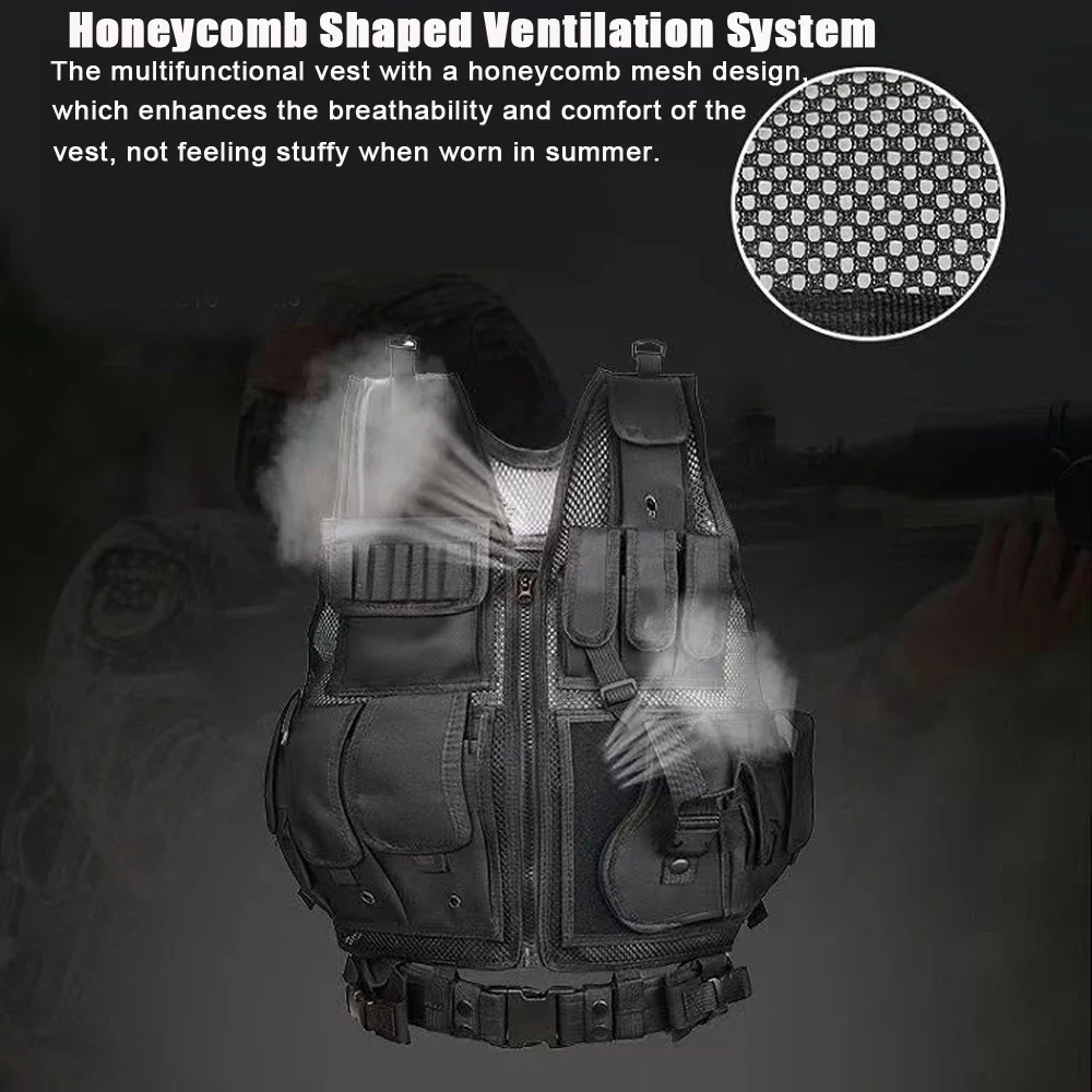 Adjustable Molle Tactical Vest - Hunting Outdoor Game 评论和价格
