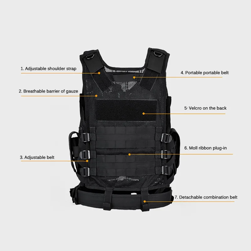 Adjustable Molle Tactical Vest - Hunting Outdoor Game 评论和价格