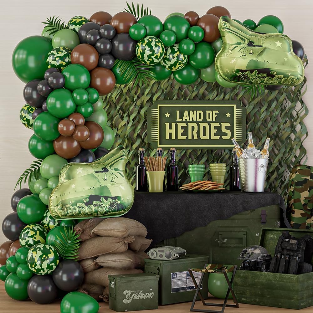 115/119pcs Green Camouflage Ba - Hunting And Camping In Jungle 评论和价格